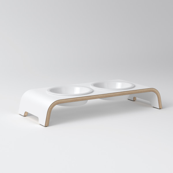 dogBar® S white with porcelain bowl