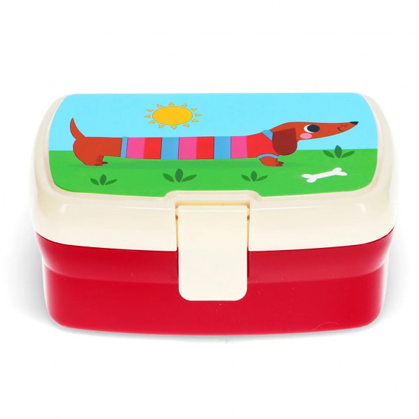 Lunchbox mit Fach - Dackel