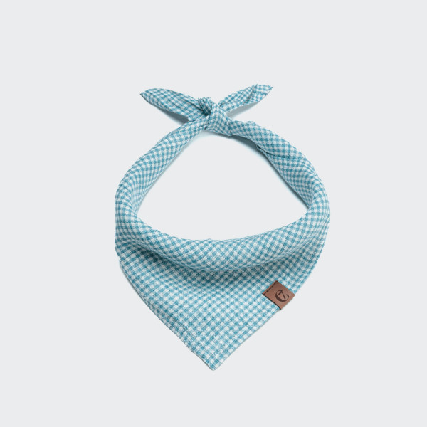 Hundehalstuch Bandana Mini Check Blue