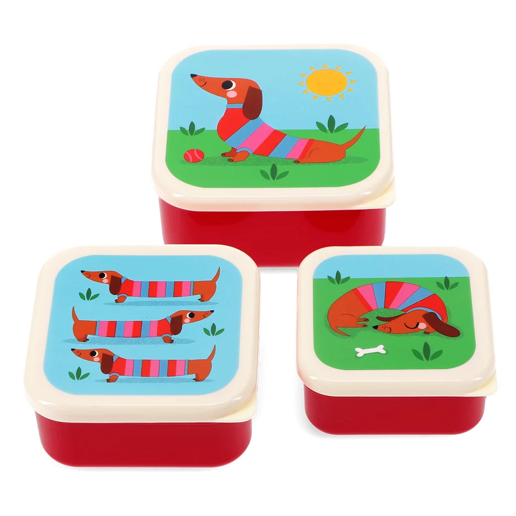 Snack boxes (set of 3) - Dachshund