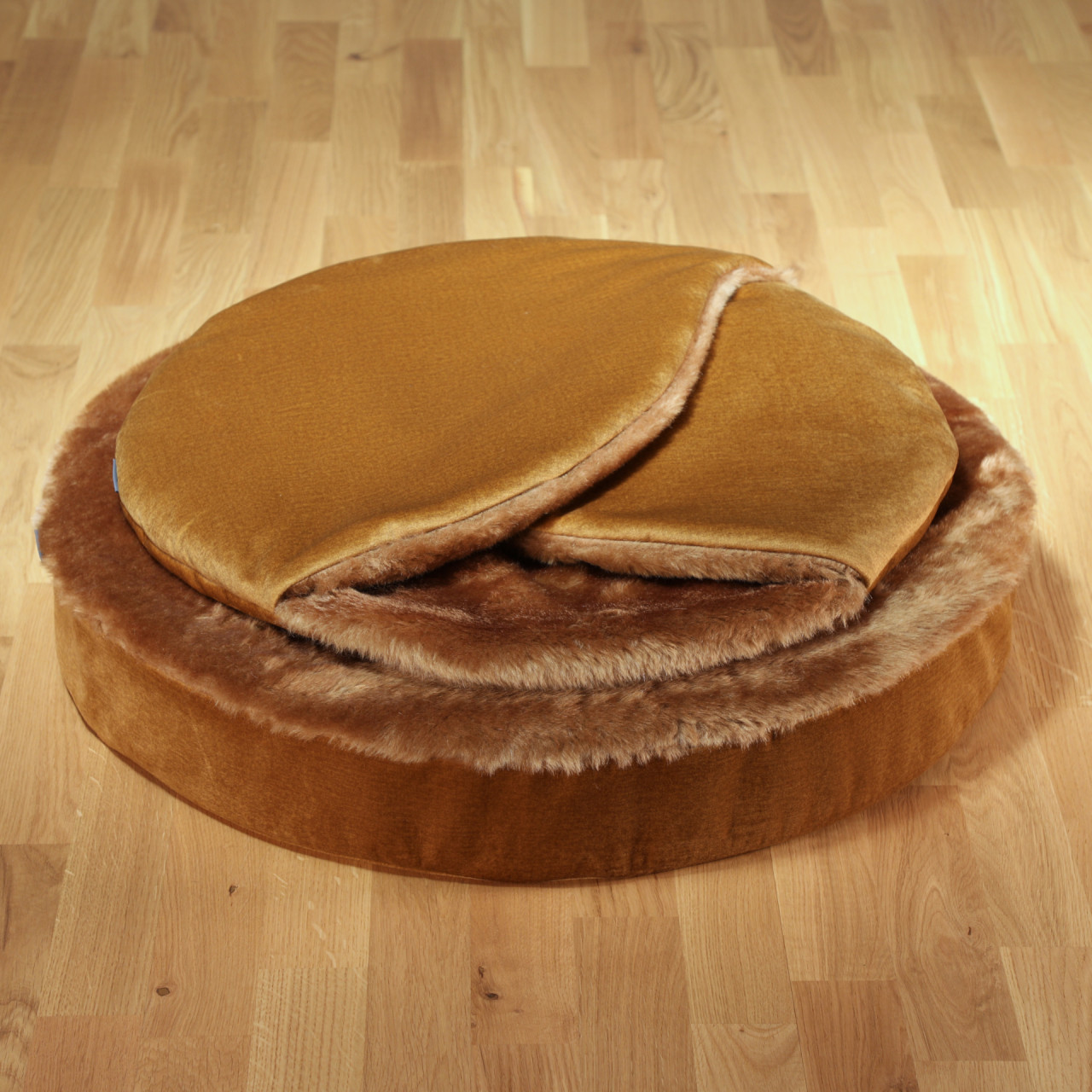 Hundeschlafsack &amp; Kissen Macaron karamell
