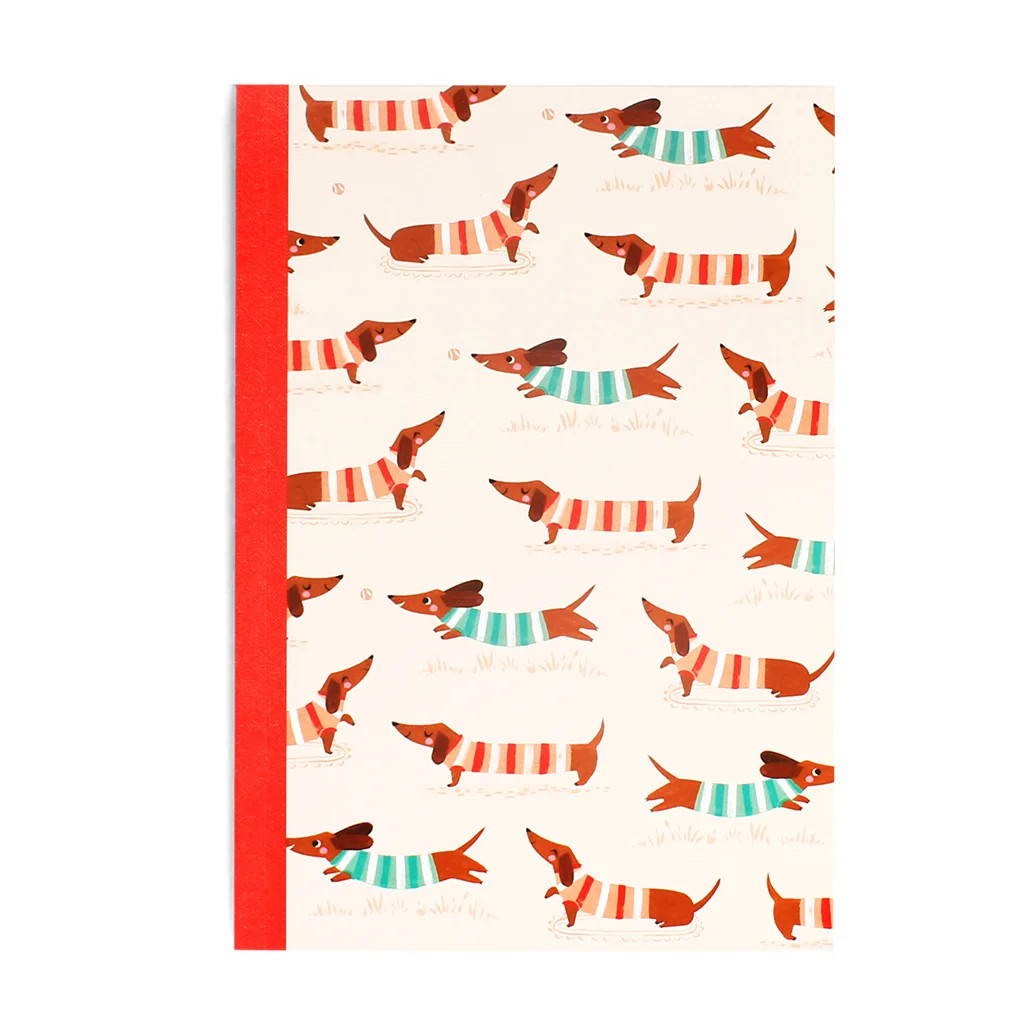 Notebook A5 - Dachshund pattern