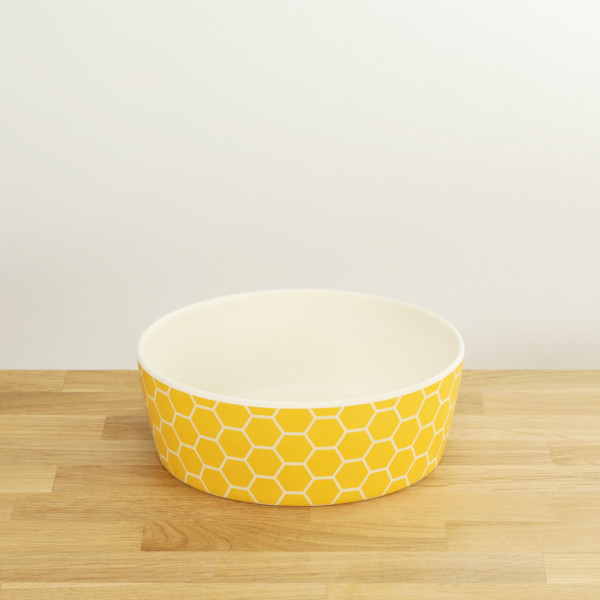 Bamboo dog Bowl, Honeycomb