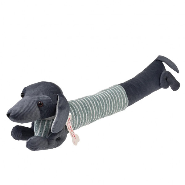 Draught excluder dachshund with green jumper