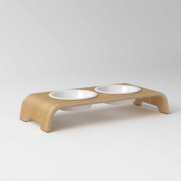 dogBar® S oak light with porcelain bowl