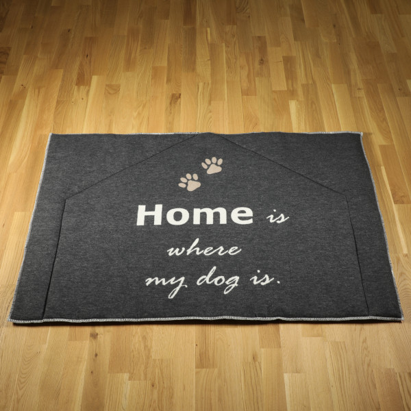 Hundematte home is where my dog is gefüttert, anthrazit