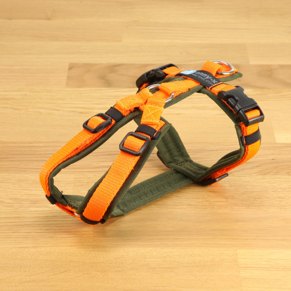 Breast Harness Fun olive/orange