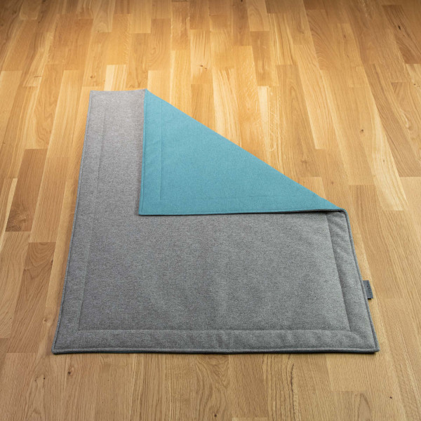 Dog blanket "Devan" light grey-cyan