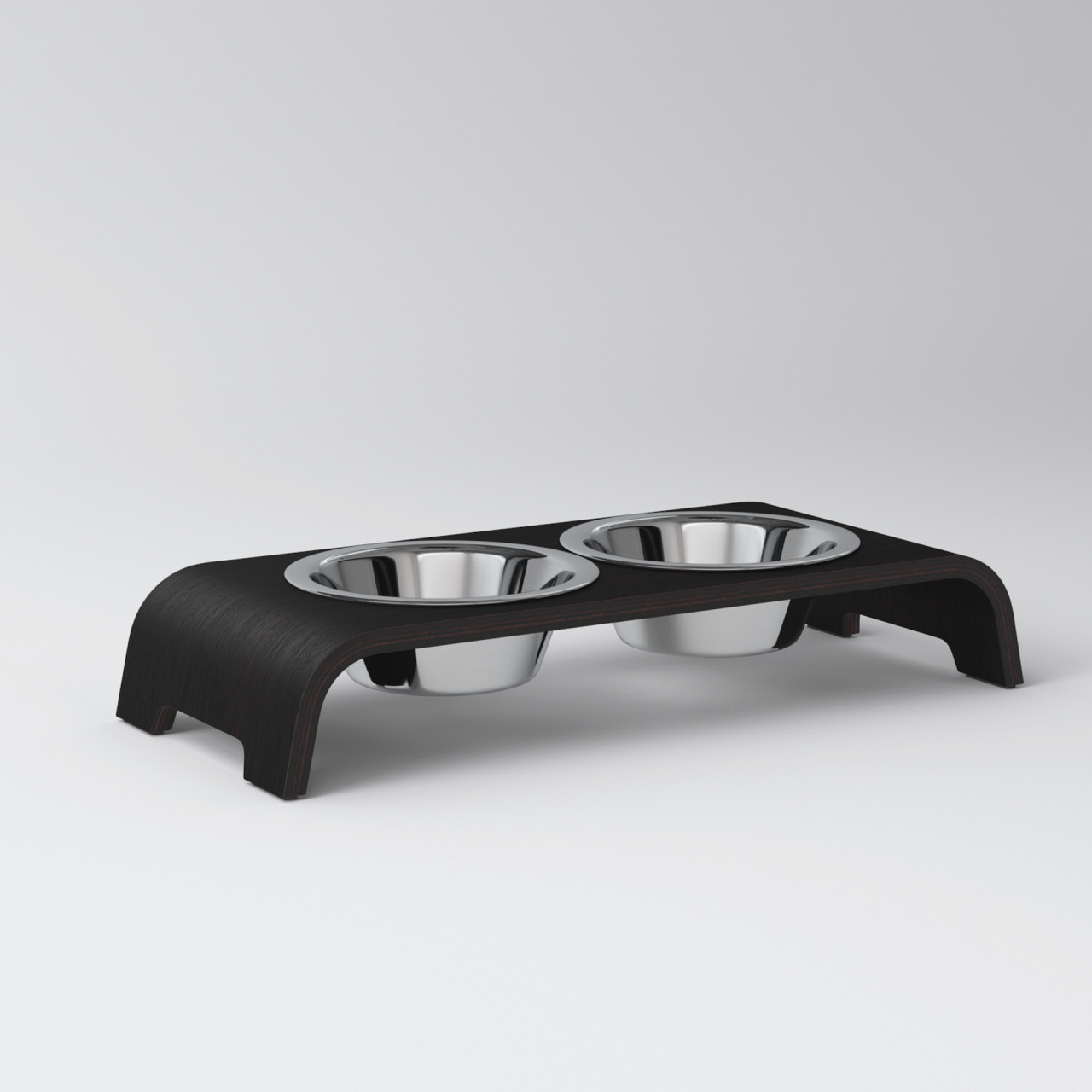 dogBar® S dark oak with porcelain bowl