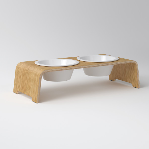 dogBar® M small oak light with porcelain bowl