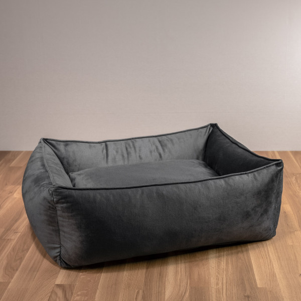 Dog bed "Limonie" steel grey