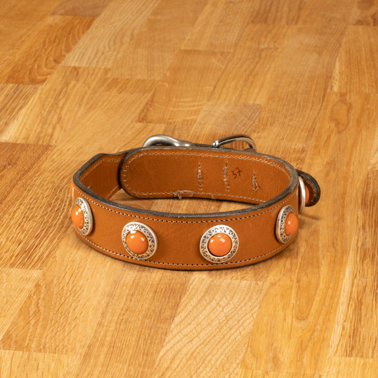 Hundehalsband Delft Leder Cognac