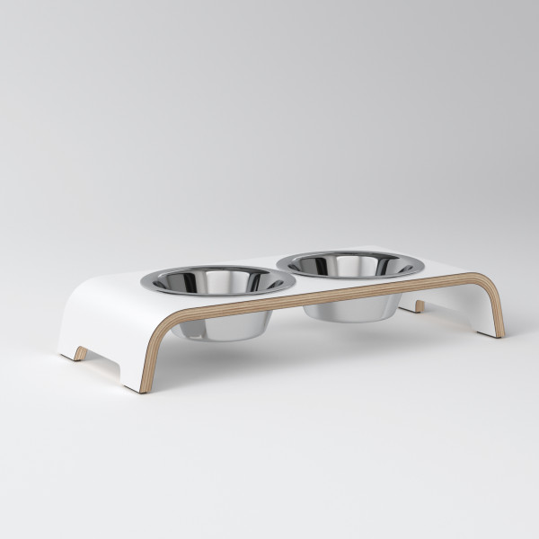 dogBar® S white with porcelain bowl