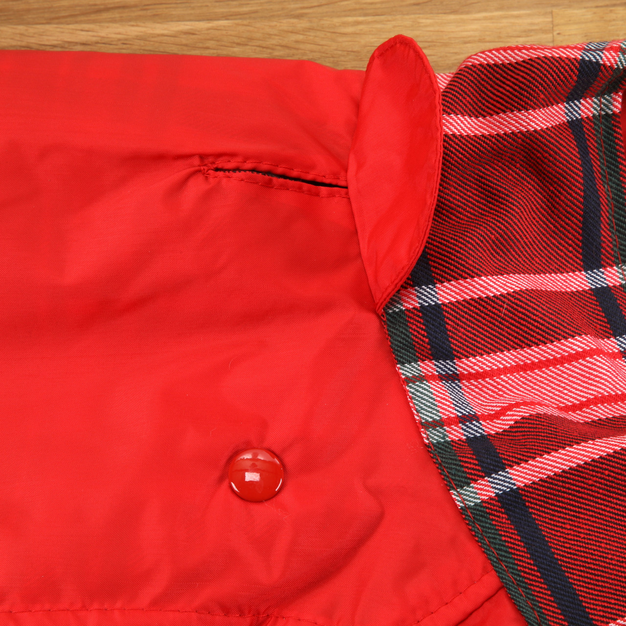 Dog Rainscoat Red with Teddy Lining