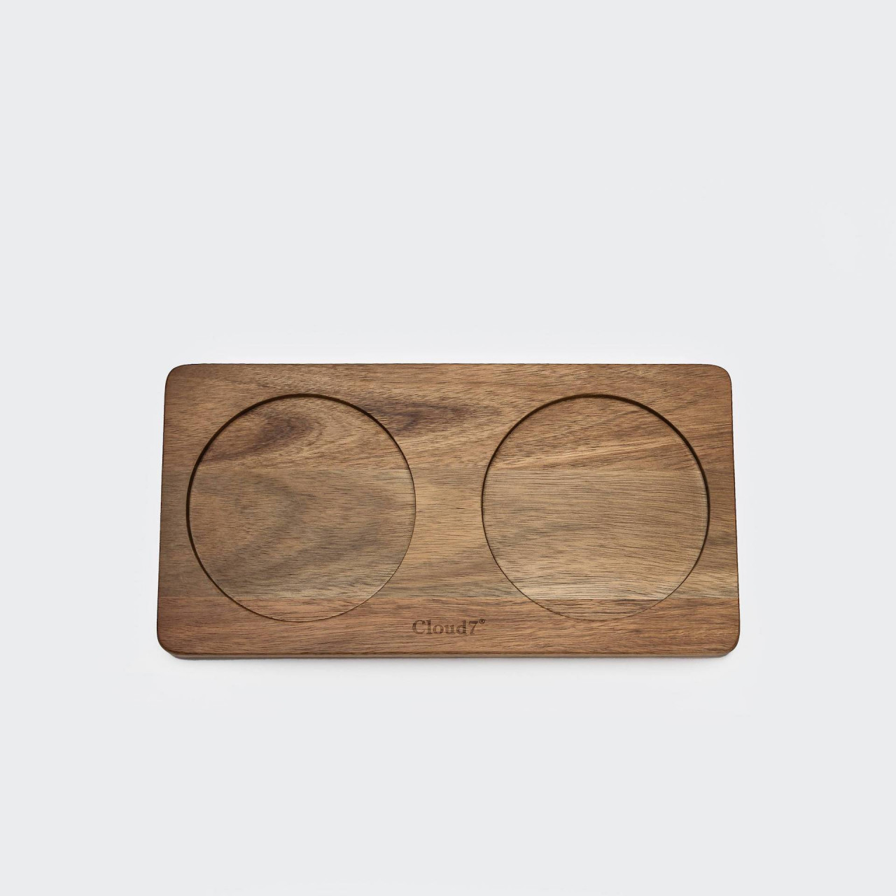 Dog Station Acacia Wood Bowl Mat