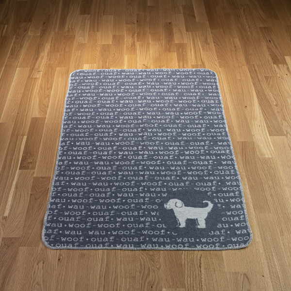 Dog blanket "woof-woof" grey-nature